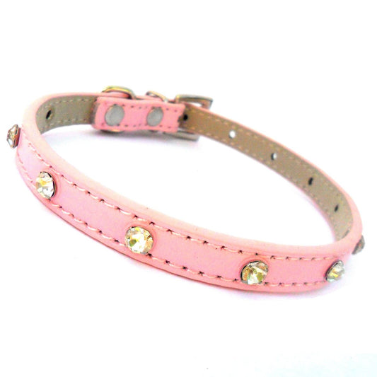 Baby Diamante Collar - Pink-0